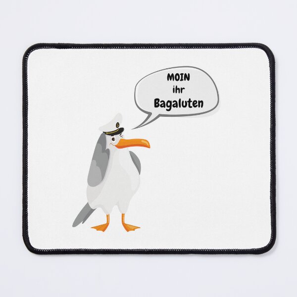 Item preview, MOIN you Bagaluten – Funny Captain Seagull Cartoon Design designed and sold by Fies-und-Fein.