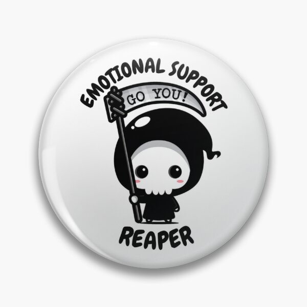 Item preview, Emotional Support Grim Reaper designed and sold by BishRebelPaper.