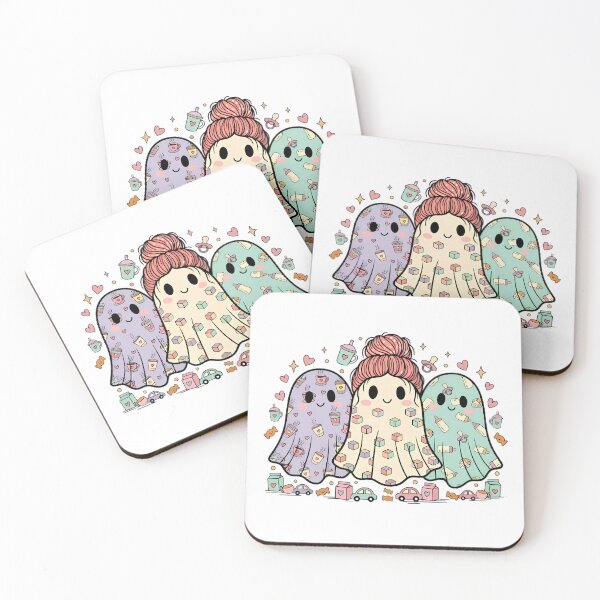 Item preview, Cute Ghost Babysitter Trio designed and sold by Linework Studio.