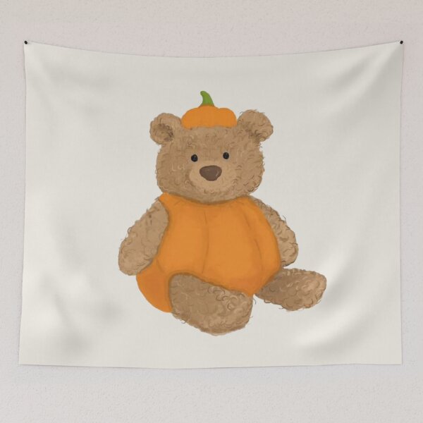 Item preview, Bear In Pumpkin Costume designed and sold by moonna designs.