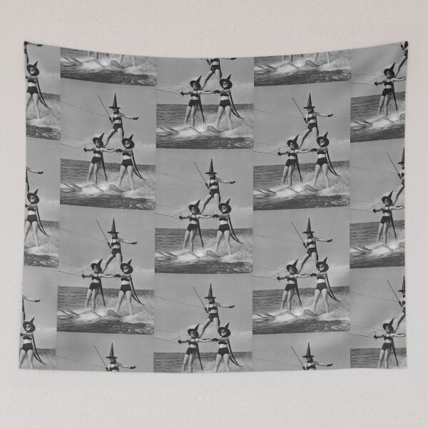 Item preview, Vintage Witches Water Skiing Pyramid designed and sold by TeeARTHY.