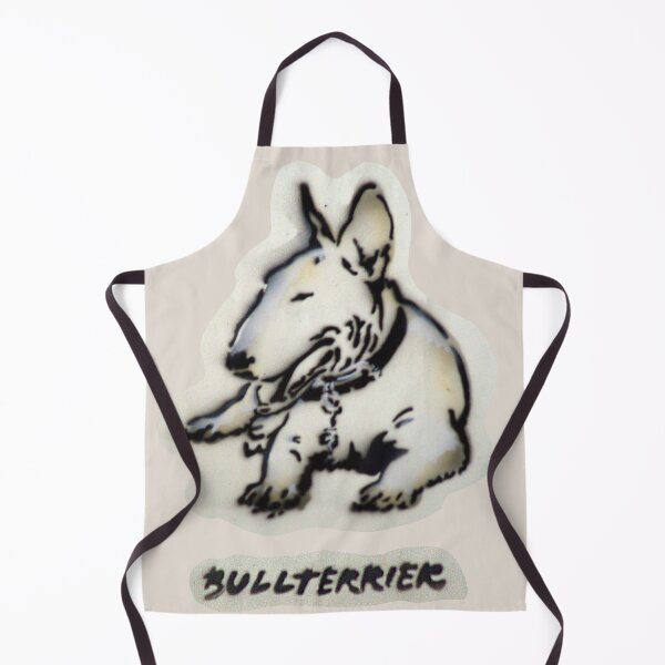 Item preview, A bull terrier lying peacefully on the ground designed and sold by marysfarbklecks.