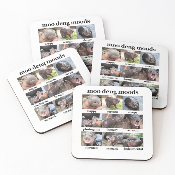Item preview, (Moo D)Eng Happy Scream Sleepy Photogenic Hungry Alarmed Judgemental designed and sold by PearlKub.