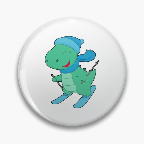 Item preview, Dinosaur Skier Ski Winter sports designed and sold by Snabdesign84.