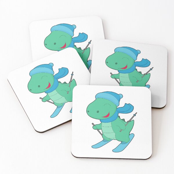 Item preview, Dinosaur Skier Ski Winter sports designed and sold by Snabdesign84.