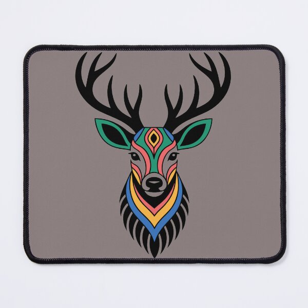 Item preview, Colorful Geometric Deer Head Illustration – Tribal & Abstract Design designed and sold by Royalsticker.