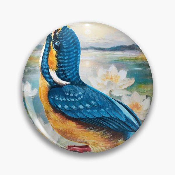 Item preview, Kingfisher bird in the wet land 02 designed and sold by MiyahDesign.
