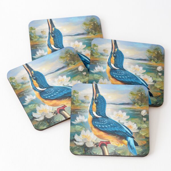 Item preview, Kingfisher bird in the wet land 02 designed and sold by MiyahDesign.