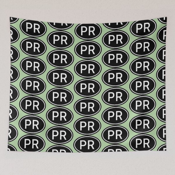 Item preview, PR Initials Monogram Oval White Letters designed and sold by Jeallan Designs.