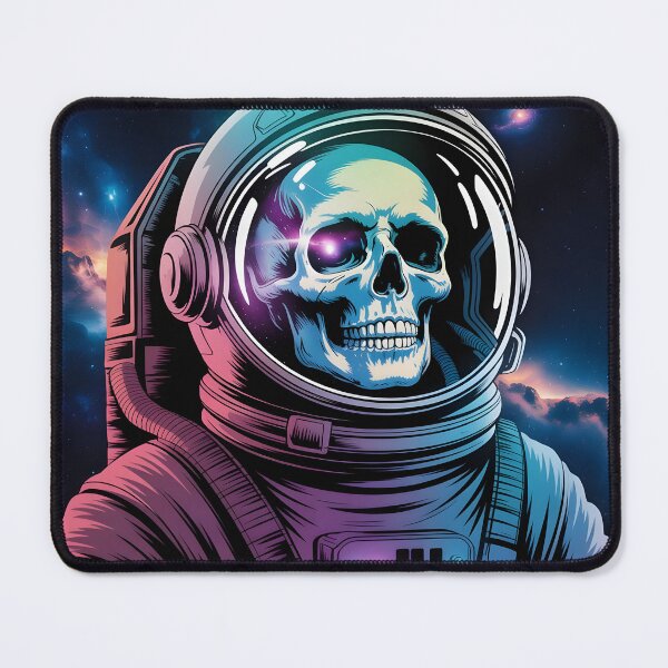 Item preview, Cosmic Skull Astronaut – Neon Space Art designed and sold by WinkWild.