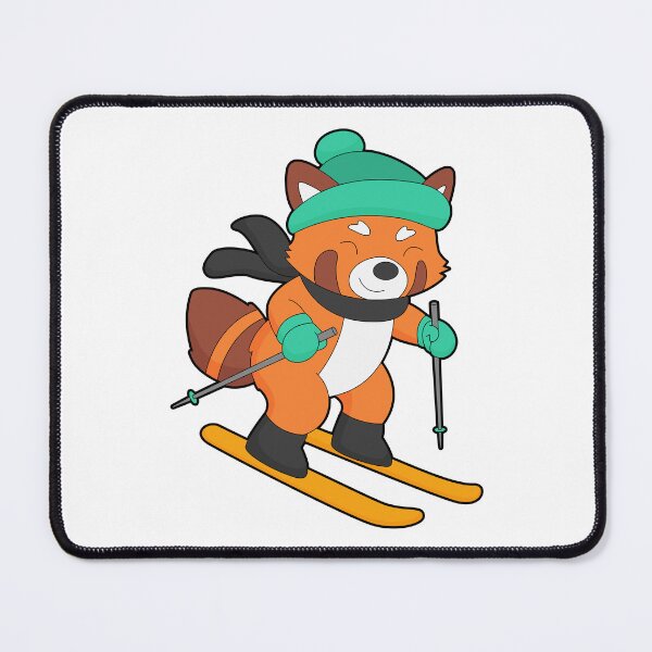 Item preview, Red panda Skier Ski Winter sports designed and sold by Snabdesign84.