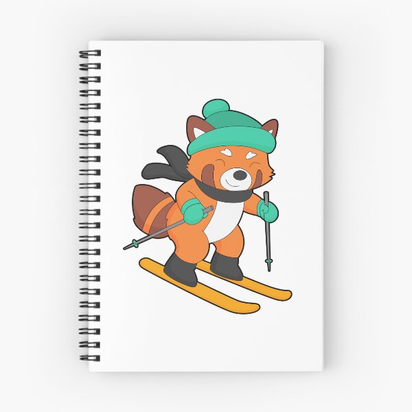 Item preview, Red panda Skier Ski Winter sports designed and sold by Snabdesign84.