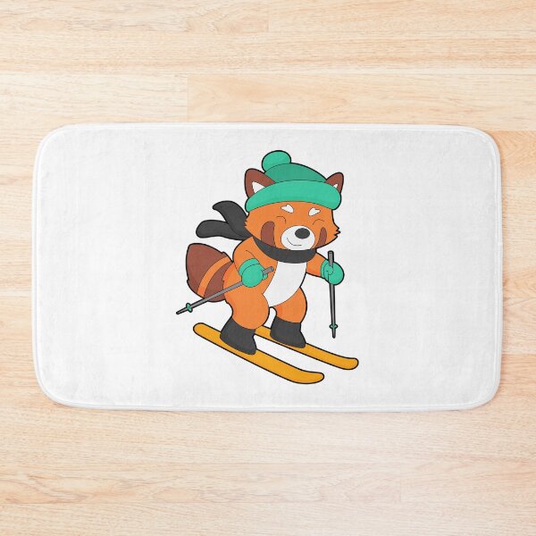 Item preview, Red panda Skier Ski Winter sports designed and sold by Snabdesign84.