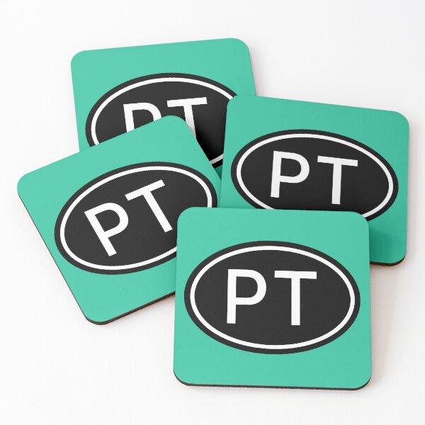 Item preview, PT Initials Monogram Oval White Letters designed and sold by Jeallan Designs.