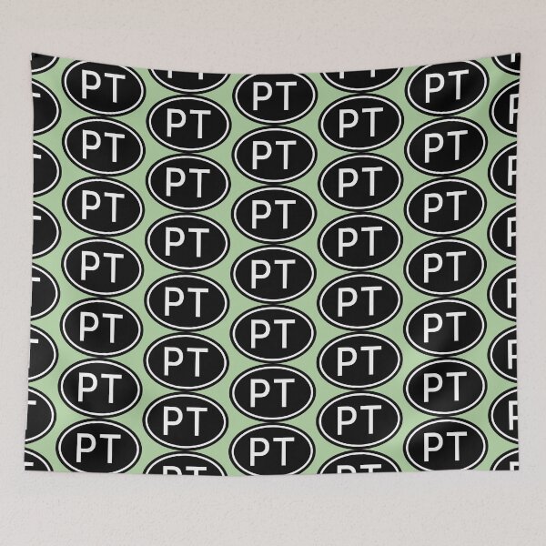 Item preview, PT Initials Monogram Oval White Letters designed and sold by Jeallan Designs.