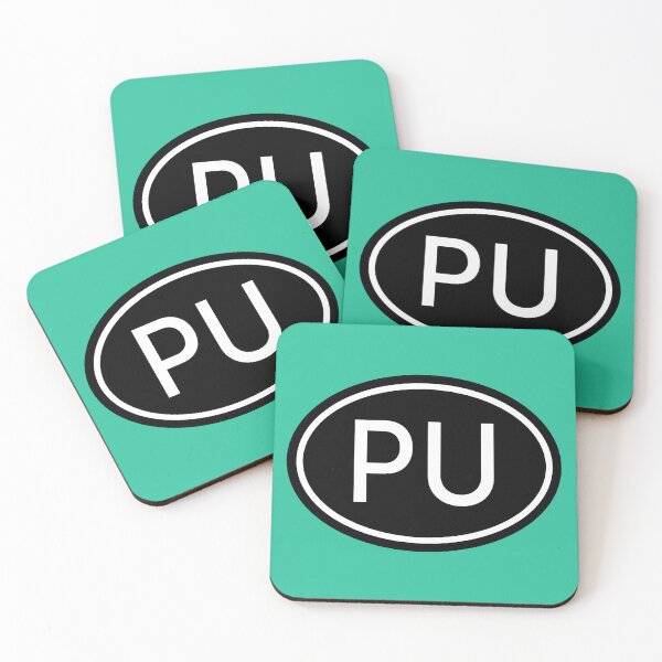 Item preview, PU Initials Monogram Oval White Letters designed and sold by Jeallan Designs.