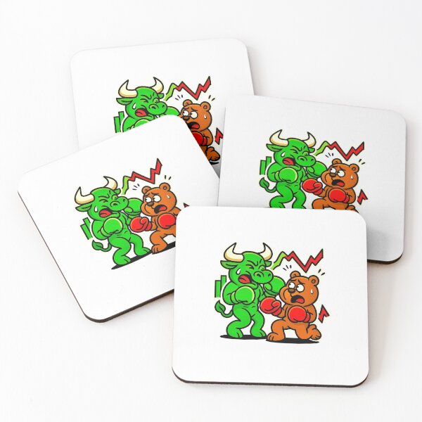 Item preview, Bull vs Bear Market Fight – Crypto & Stock Trading Art designed and sold by DiaryPN.