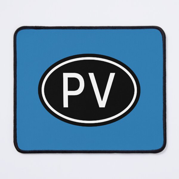 Item preview, PV Initials Monogram Oval White Letters designed and sold by Jeallan Designs.