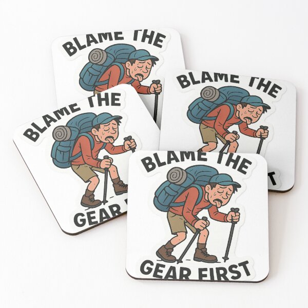 Item preview, Blame the Gear First! - Funny Backpacking Sticker designed and sold by Jdrummer123.