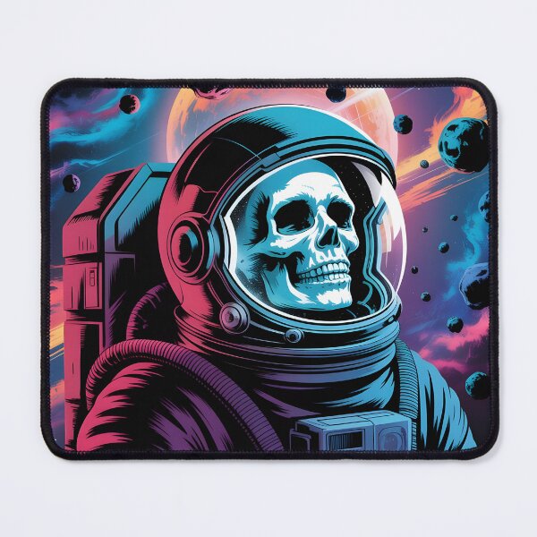 Item preview, Neon Astronaut Skull – Cosmic Sci-Fi Art designed and sold by WinkWild.