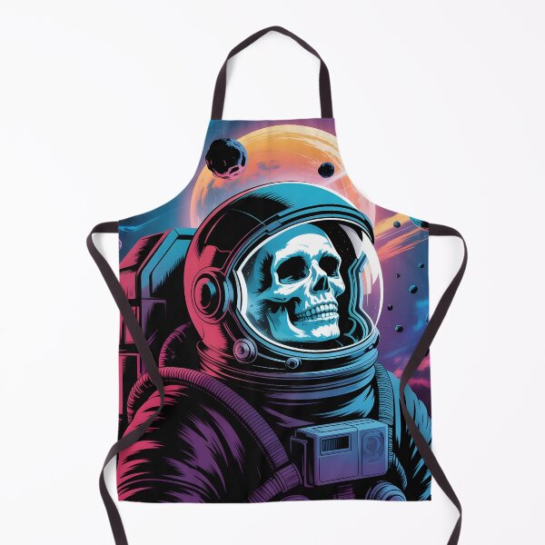 Item preview, Neon Astronaut Skull – Cosmic Sci-Fi Art designed and sold by WinkWild.