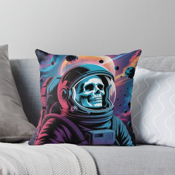 Item preview, Neon Astronaut Skull – Cosmic Sci-Fi Art designed and sold by WinkWild.