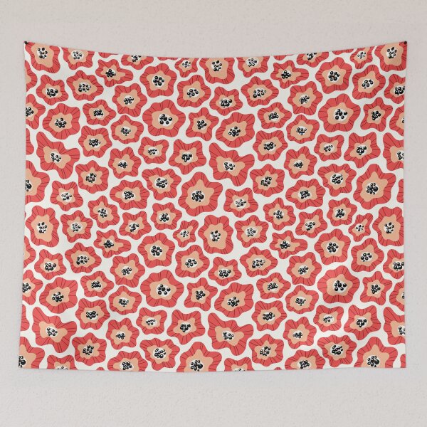 Item preview, Crimson Charm — Red Floral Seamless Pattern designed and sold by NicolaZhukov.