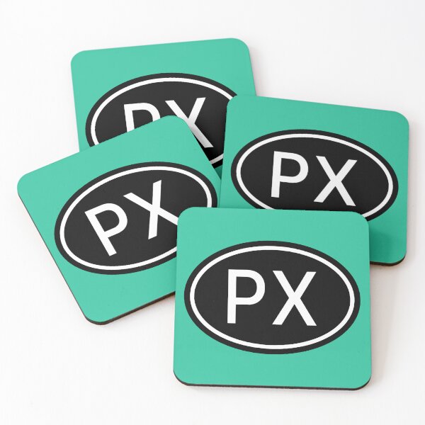 Item preview, PX Initials Monogram Oval White Letters designed and sold by Jeallan Designs.