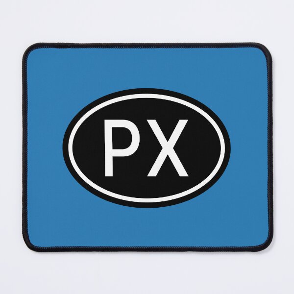 Item preview, PX Initials Monogram Oval White Letters designed and sold by Jeallan Designs.