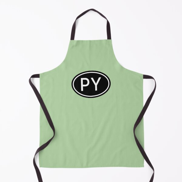 Item preview, PY Initials Monogram Oval White Letters designed and sold by Jeallan Designs.