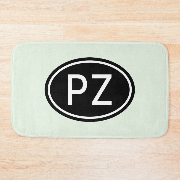 Item preview, PZ Initials Monogram Oval White Letters designed and sold by Jeallan Designs.