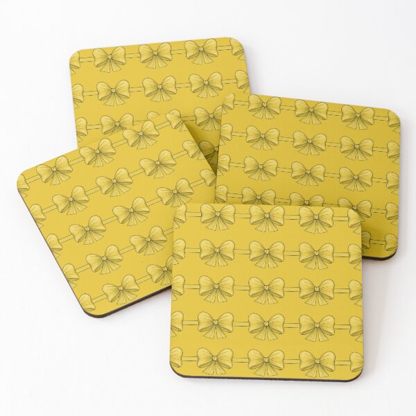 Item preview, Many yellow bows on ribbons on a yellow background designed and sold by Cherevan.