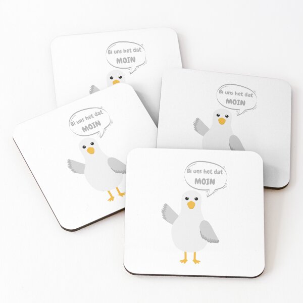 Item preview, Low German Seagull – “Bi uns het dat MOIN” Funny Design designed and sold by Fies-und-Fein.