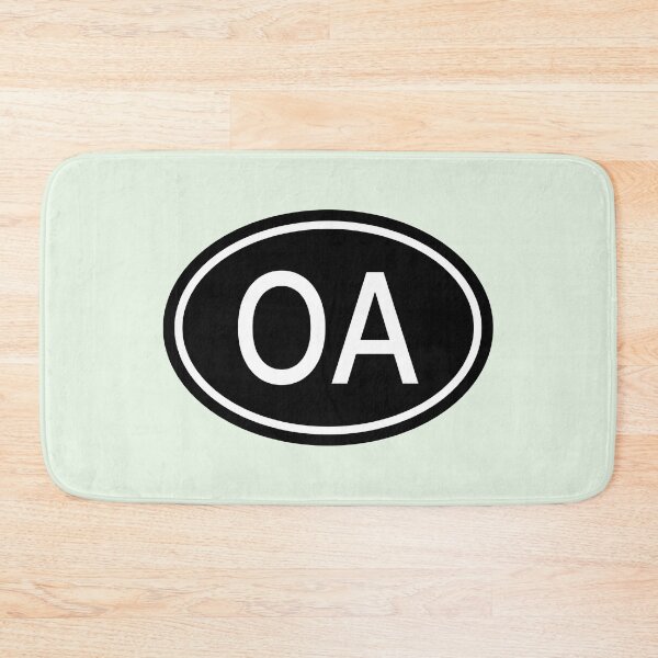 Item preview, OA Initials Monogram Oval White Letters designed and sold by Jeallan Designs.