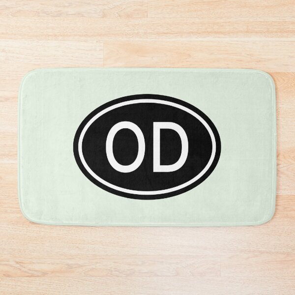 Item preview, OD Initials Monogram Oval White Letters designed and sold by Jeallan Designs.