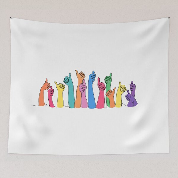 Item preview, COLOR - Elegant thumbs-up art symbolizing agreement, consensus, and collaboration. designed and sold by auaggy.