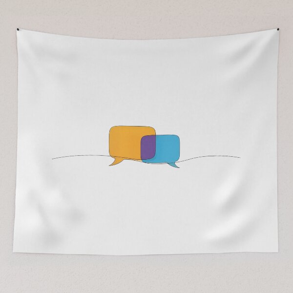 Item preview, COLOR - Elegant, minimalist art symbolizing conversation and collaboration. designed and sold by auaggy.