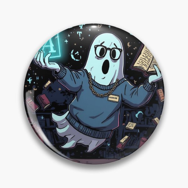 Item preview, Ghost Librarian – Late Fees from Beyond the Grave designed and sold by OhMyCotton.