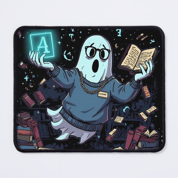 Item preview, Ghost Librarian – Late Fees from Beyond the Grave designed and sold by OhMyCotton.