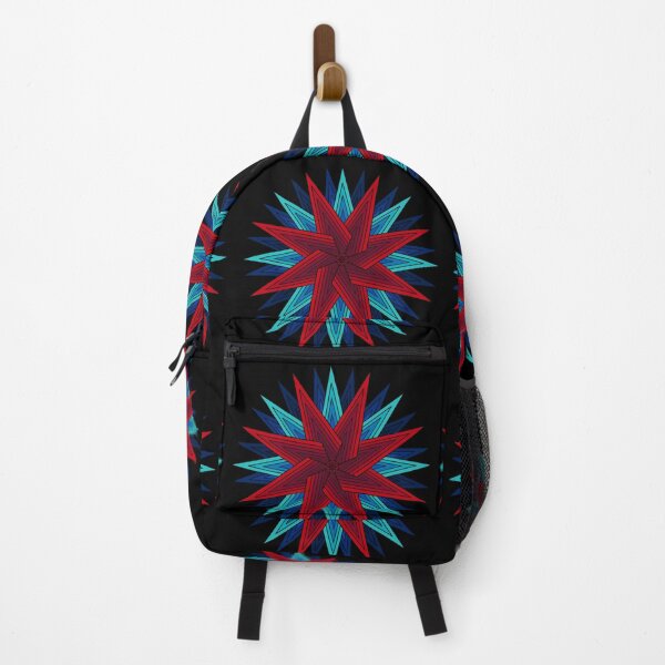 Item preview, Red with blue Geometric Star Explosion designed and sold by DaveDanchuk.