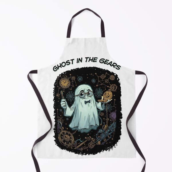 Item preview, HaGhost Watchmaker – Steampunk Spirit of Timeunted Horologist – Funny Steampunk Timekeeper Tee designed and sold by OhMyCotton.