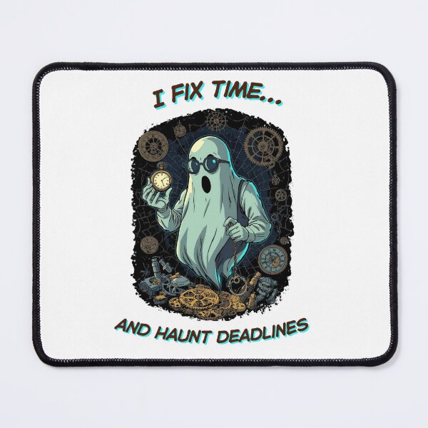 Item preview, Haunted Horologist – Funny Steampunk Timekeeper Tee designed and sold by OhMyCotton.