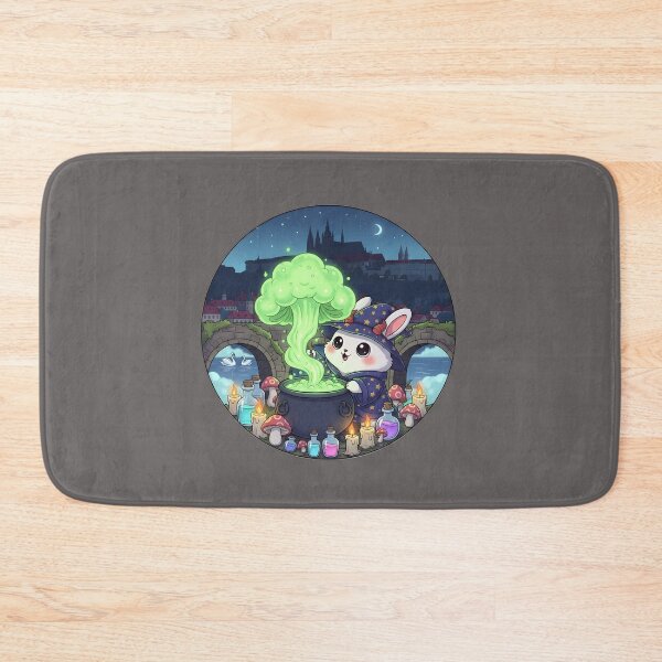 Item preview, Prague Castle Cauldron Night — Kawaii Wizard Imp-Bunny  designed and sold by FixwellStudio.