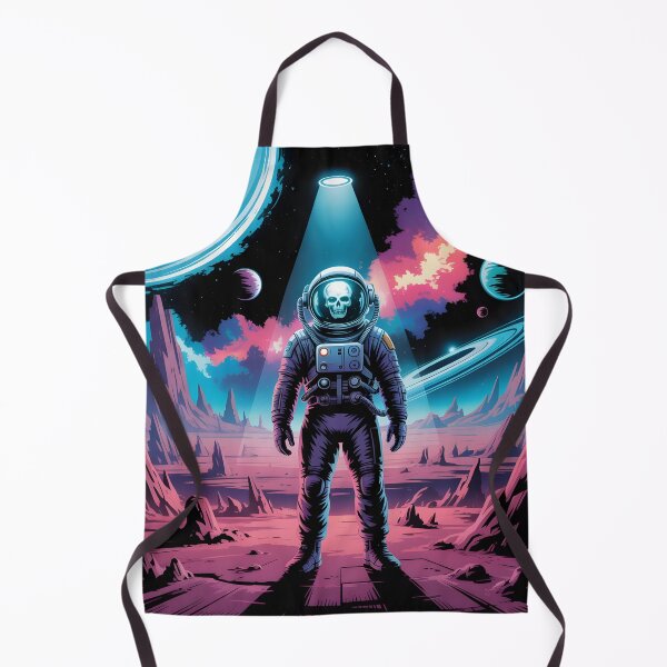Item preview, Neon Cosmic Explorer – Astronaut Skull Sci-Fi Art designed and sold by WinkWild.