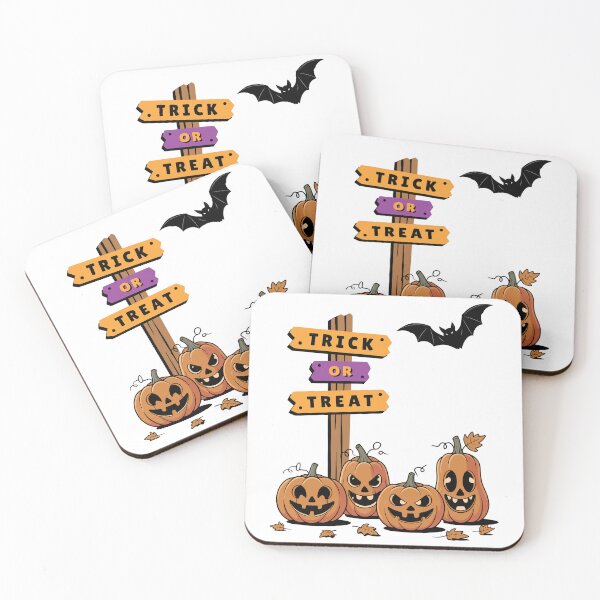 Item preview, Halloween. Signpost Trick or Treat and Jack-o'-Lanterns. designed and sold by Dinasshop.
