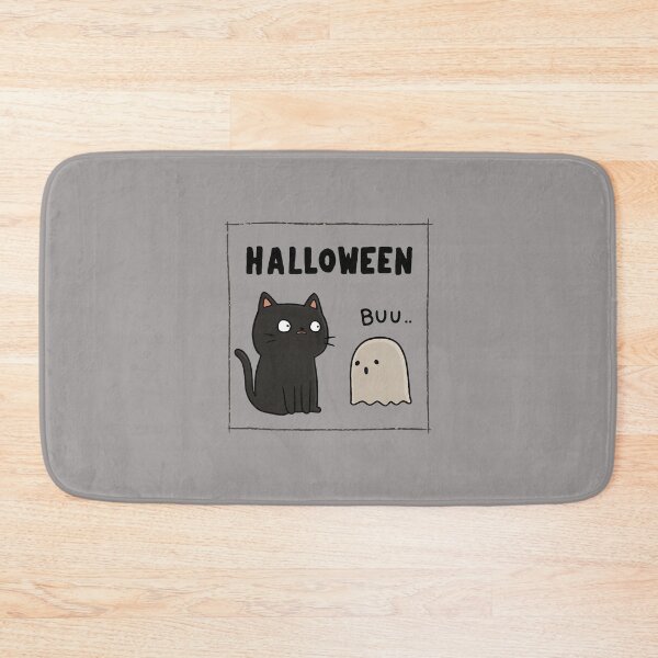 Item preview, Halloween with Cat and Ghost...Buu.. designed and sold by CoputerEasel.