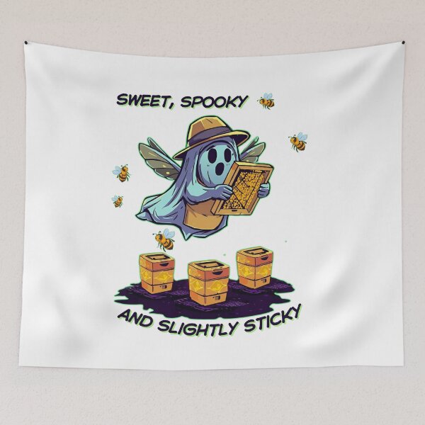 Item preview, Ghost Beekeeper – Funny Halloween Honey Hive Tee designed and sold by OhMyCotton.