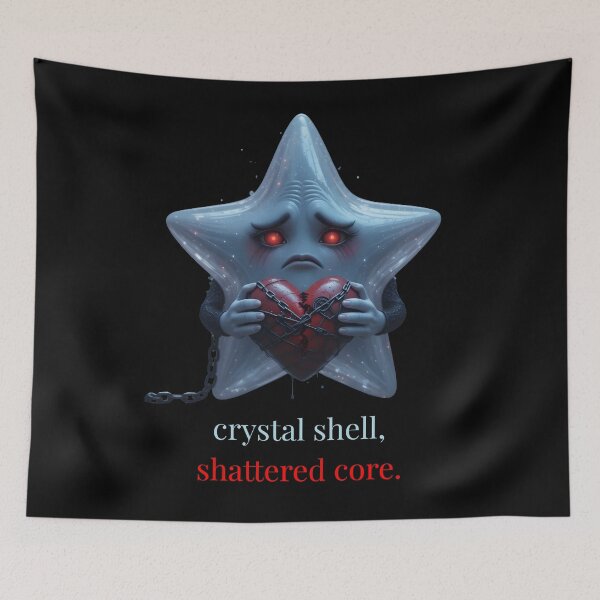 Item preview, Crystal Star "Crystal shell, shattered core." | Ethereal Dark Fantasy Art designed and sold by EnigmaticGoth.