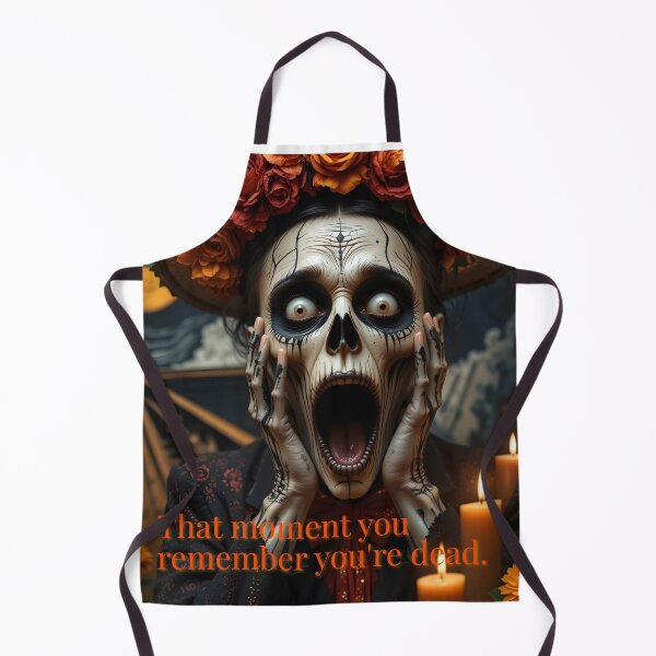 Item preview, Funny Sugar Skull Scream "That moment you remember you're dead designed and sold by EnigmaticGoth.