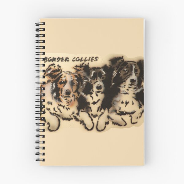 Item preview, Three young Border Collies lie together on the floor. designed and sold by marysfarbklecks.
